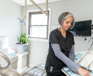 Oneida (hygienist) in her exam room